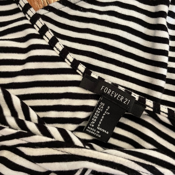 Forever 21 Black & White Stripe Bodysuit - Picture 4 of 4